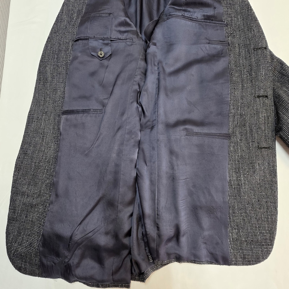 Americana Heritage H. Freeman & Son Wool Tweed Blazer Men 46R Navy Gray Textured - Picture 12 of 16
